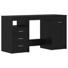 vidaXL Bureau Ch&ecirc;ne noir Bois d'ing&eacute;nierie 140 x 50 x 76 cm 2 pc