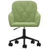 vidaXL Chaises pivotantes à manger lot de 2 Vert clair Velours