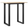 vidaXL Table &agrave; manger cadre en O 80x50x75 cm bois de pin massif acier