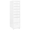 vidaXL Classeur mobile Blanc 28x41x109 cm M&eacute;tal