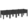 vidaXL Jardini&egrave;re avec pieds noir 160x40x42 cm PP