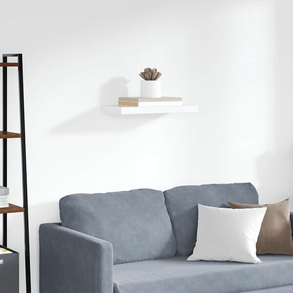vidaXL &Eacute;tag&egrave;re murale flottante blanc 50x23x3,8 cm MDF