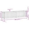 vidaXL Lit sur&eacute;lev&eacute; de jardin design de cl&ocirc;ture 200x50x50cm pin massif