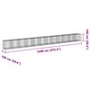 vidaXL Panier gabion avec couvercle 1200x100x100 cm fer galvanis&eacute;
