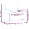 vidaXL Fauteuil Cr&egrave;me 60 cm Similicuir