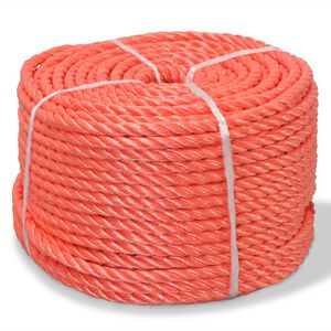 vidaXL Corde torsad&eacute;e Polypropyl&egrave;ne 10 mm 100 m Orange