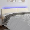 vidaXL T&ecirc;te de lit &agrave; LED Cr&egrave;me 160x5x78/88 cm Similicuir