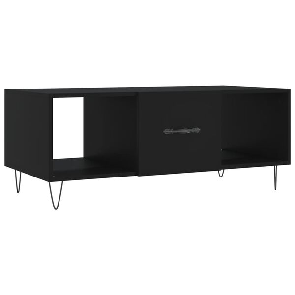 vidaXL Table basse noir 102x50x40 cm bois d'ing&eacute;nierie