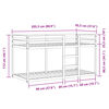 vidaXL Lit superpos&eacute; sans matelas 90x200 cm bois de pin massif