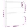 vidaXL Tête de lit métal blanc 80 cm