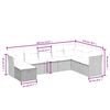 vidaXL Salon de jardin avec coussins 8 pcs beige r&eacute;sine tress&eacute;e