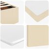vidaXL Lit ottoman avec matelas et LED cr&egrave;me 140x190 cm tissu