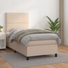 vidaXL Sommier &agrave; lattes de lit avec matelas Cappuccino 100x200 cm