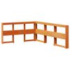 vidaXL Lit Biblioth&egrave;que avec stockage 2 pcs Cire marron 200 x 140 cm
