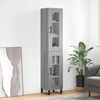 vidaXL Buffet haut Sonoma gris 34,5x34x180 cm Bois d'ing&eacute;nierie