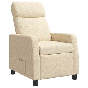 vidaXL Fauteuil inclinable Cr&egrave;me Tissu