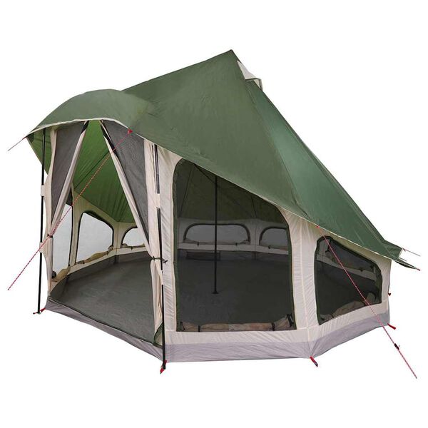 vidaXL Tente Tipi familiale avec toit Vert 404 x 370 x 270 cm