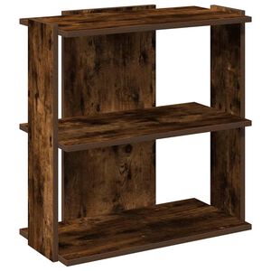vidaXL Biblioth&egrave;que 3 niveaux ch&ecirc;ne fum&eacute; 60x30x60 cm bois d'ing&eacute;nierie
