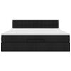 VidaXL Cadre de lit ottoman avec matelas noir 180x200 cm tissu