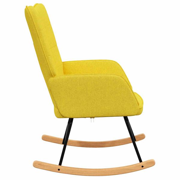 vidaXL Chaise à bascule Jaune moutarde Tissu