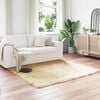 vidaXL Tapis en fausse Tafalla Cr&egrave;me 120 x 120 cm Polyester