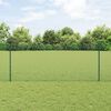 vidaXL Cl&ocirc;ture avec poteau Vert 1 x 10 m Acier
