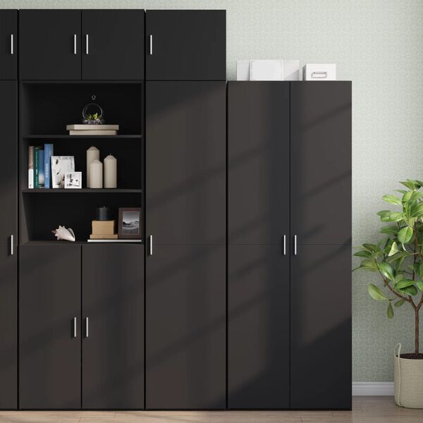 vidaXL Armoire murale noir 45x42,5x40 cm bois d'ing&eacute;nierie