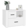 vidaXL Table de chevet Blanc 60x36x45 cm Bois d'ing&eacute;nierie