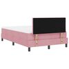 vidaXL Lit &agrave; ressort LED avec matelas Rose 120 x 190 cm Velours