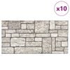 vidaXL Panneaux muraux 3D avec design de brique gris 10 pcs EPS