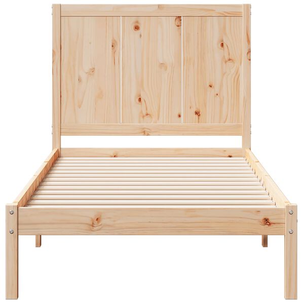 vidaXL Cadre de lit extra long sans matelas 100x220 cm bois massif