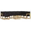 vidaXL Ensemble de canap&eacute;s d'ext&eacute;rieur 9 pc Blanc et noir