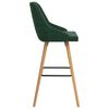 vidaXL Tabourets de bar lot de 2 vert foncé velours