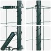 vidaXL Cl&ocirc;ture avec poteau Vert 0,4 x 50 m Acier et PVC