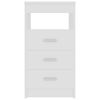 vidaXL Armoire &agrave; tiroirs Blanc 40x50x76 cm Bois d'ing&eacute;nierie
