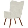 vidaXL Chaise de relaxation cr&egrave;me velours