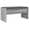 vidaXL Banc d'entr&eacute;e avec coussin Gris Sonoma 83 x 38 x 40 cm