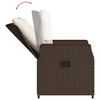 vidaXL Ensemble &agrave; manger de jardin et coussins 7 pcs marron rotin