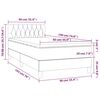 vidaXL Sommier &agrave; lattes de lit et matelas Gris clair 90x190 cm Tissu