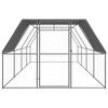 vidaXL Poulailler 3x8x2 m acier galvanis&eacute;
