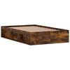 vidaXL Cadre de lit sans matelas ch&ecirc;ne fum&eacute; 120x200 cm