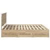 vidaXL Cadre de lit Ch&ecirc;ne Sonoma 200 x 200 cm Bois Ing&eacute;nierie