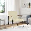 vidaXL fauteuil Cr&egrave;me 59 x 75 x 78 cm tissu