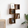 vidaXL &Eacute;tag&egrave;res Murales avec &eacute;tag&egrave;re 4 pcs Ch&ecirc;ne fum&eacute; 26 x 15 x 26 cm