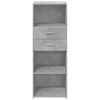 vidaXL Buffet haut gris b&eacute;ton 45x42,5x124 cm bois d'ing&eacute;nierie