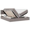vidaXL Lit de Rangement 2 pi&egrave;ces Taupe Cuir synth&eacute;tique