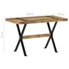 vidaXL Table &agrave; manger 120x60x76 cm bois de manguier brut
