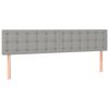 vidaXL Sommier &agrave; lattes de lit matelas LED Gris clair 200x200 cm Tissu