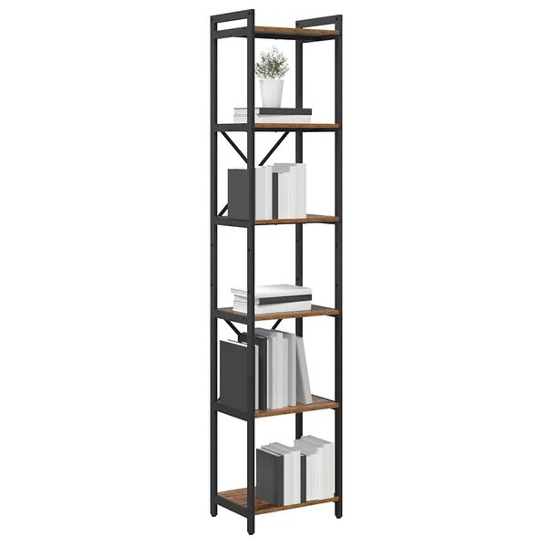 vidaXL &Eacute;tag&egrave;re Bois ancien 40 x 30 x 189,5 cm Bois d'ing&eacute;nierie