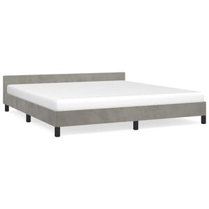 vidaXL Cadre de lit sans matelas gris clair 180x200 cm velours